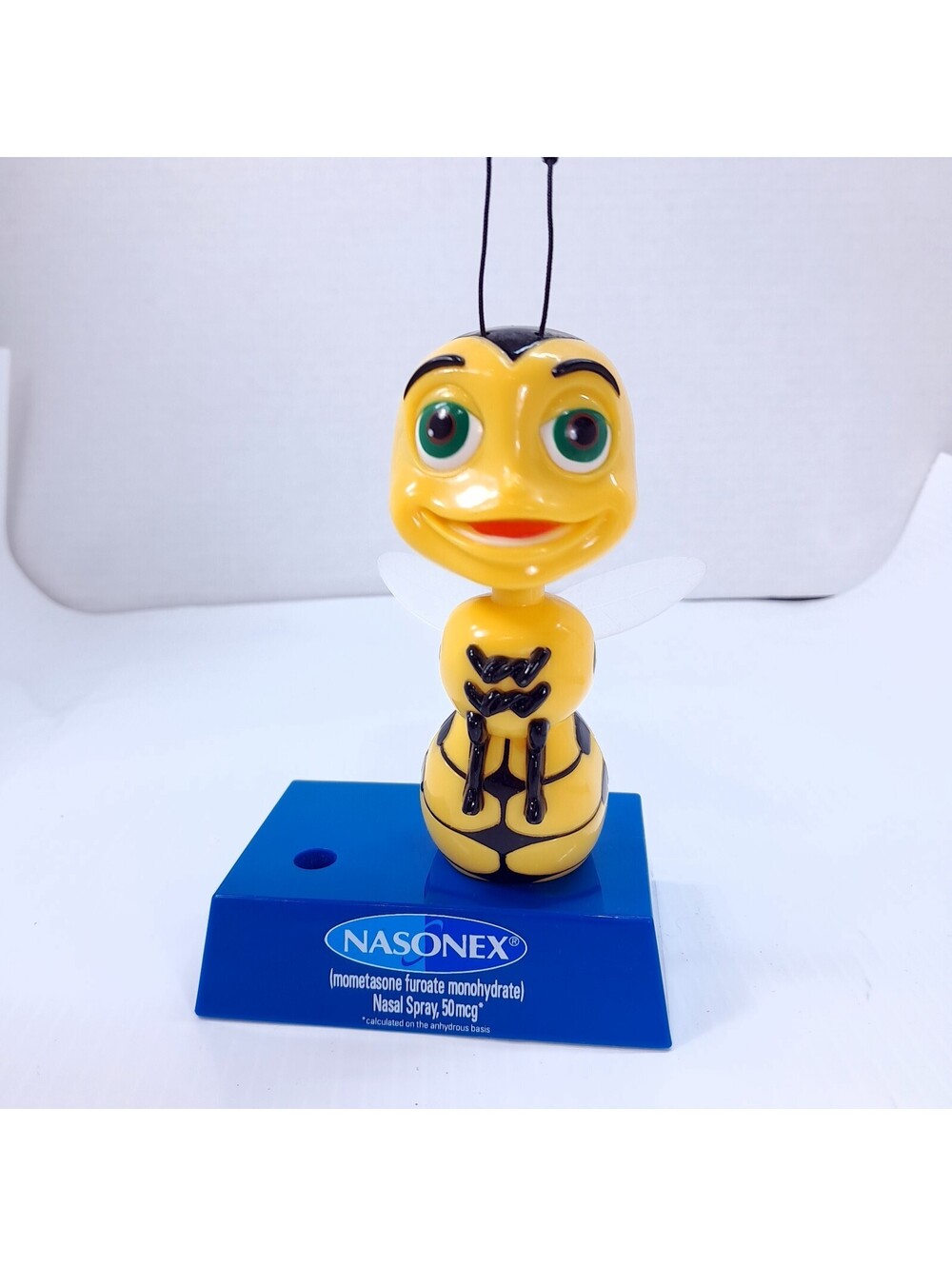NASONEX Bobblehead Pen Holder Plastic Nasal Spray Drug Rep promo Bee bobble head